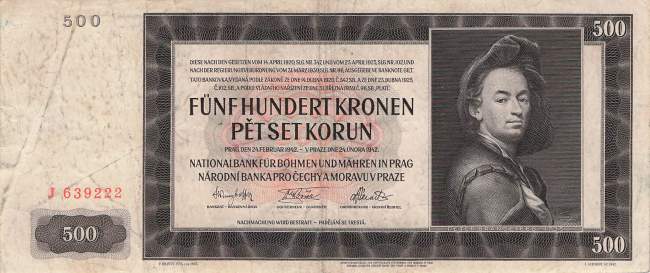 500 Kronen 1942 ro.565a J